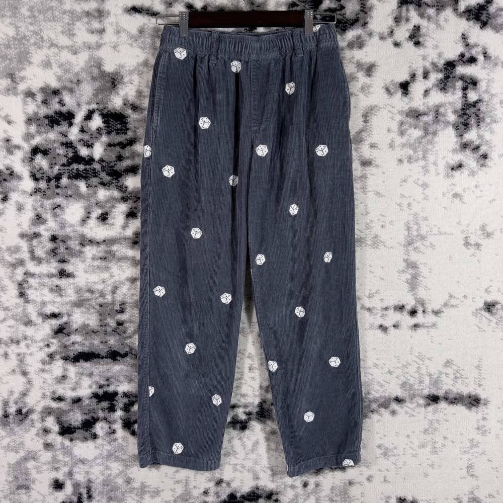 Urban Outfitters Pants Womens Small Gray Pull On Embroidered Dice Casual Y2K